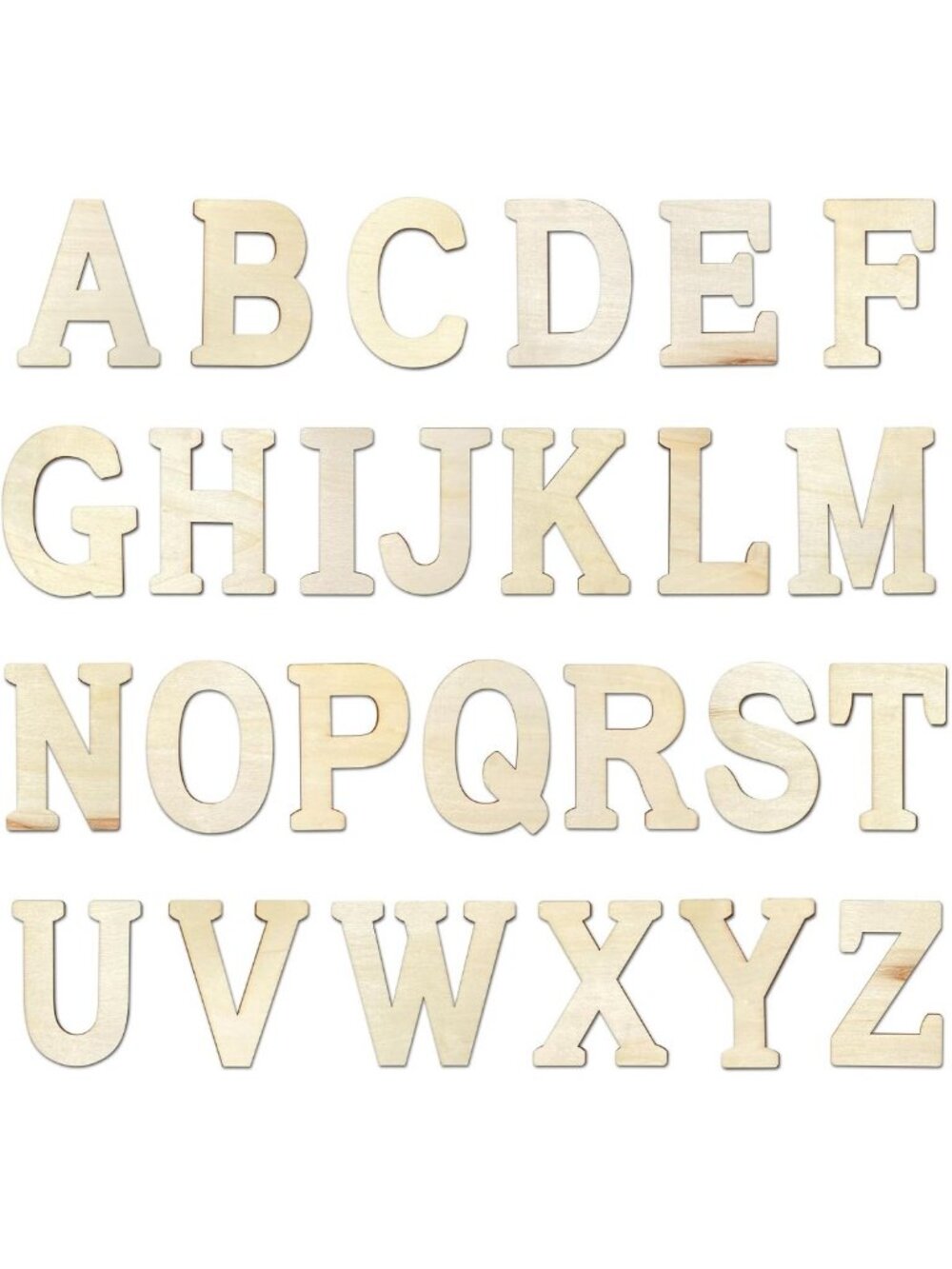 84 Unfinished Wooden Alphabet Letters - 8 Inch Craft Decor for Wall Art